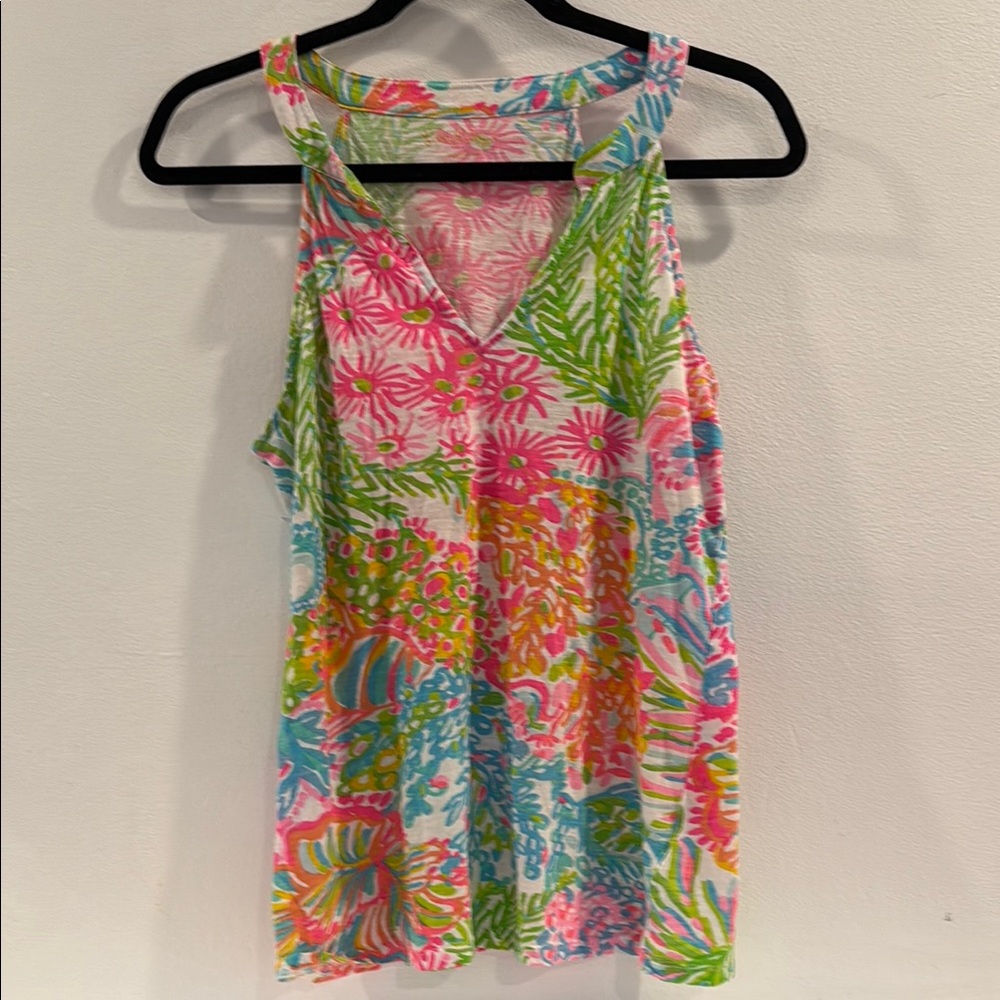 Like new Lilly Pulitzer Arya Tank Top Lovers Coral Womens Size s